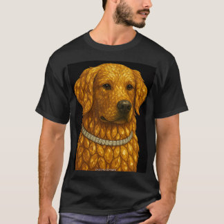 ゴールデンレトリバーのジェムストーン肖像画 Tシャツ