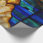 ゴールデンレトリバーのステンドグラス柄の犬 ラッピングペーパー (角)