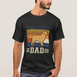 ゴールデンレトリバーのパパ レトロな犬 Tシャツ