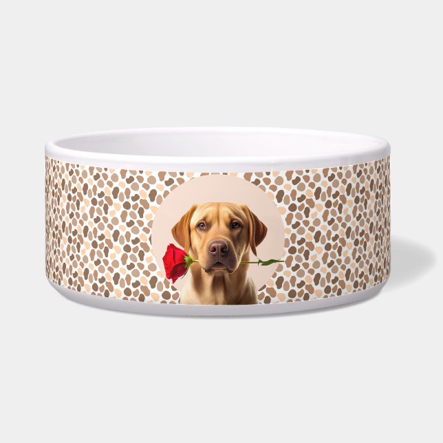 ゴールデンレトリバーのパーソナライズ写真と名犬 ボウル (正面)