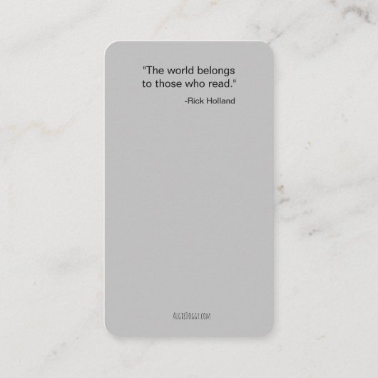 ゴールデンレトリバーのブックマーク読に戻りたい 名刺 (裏面)