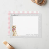 ゴールデンレトリバーのホリデーカード ノートカード (正面/裏面インサイチュ)