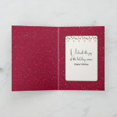 ゴールデンレトリバーのホリデーシーズン カード (内部)