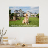 ゴールデンレトリバーのポスターと引用文 ポスター (キッチン)