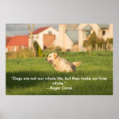 ゴールデンレトリバーのポスターと引用文 ポスター (正面)