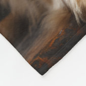 ゴールデンレトリバーのポーズ フリースブランケット (角)