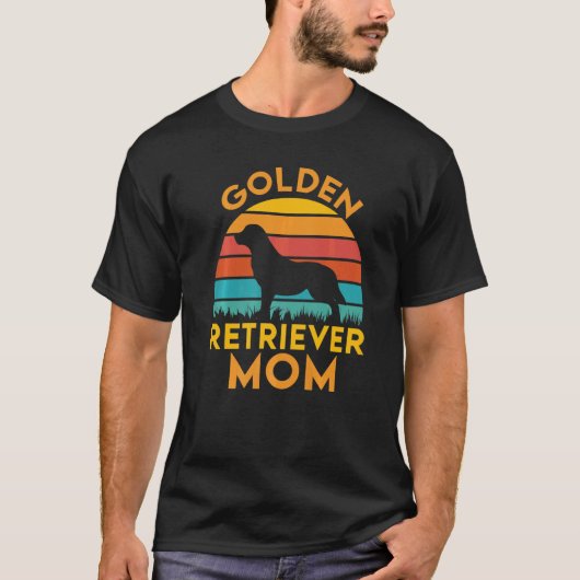 ゴールデンレトリバーのママ プレミアム Tシャツ (正面)