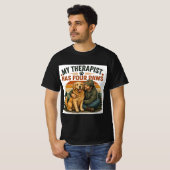 ゴールデンレトリバーのメンズ Tシャツ (正面フル)