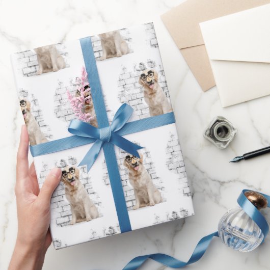 ゴールデンレトリバーのユーモア ラッピングペーパー (ギフト)