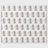 ゴールデンレトリバーのユーモア ラッピングペーパー (フラット)