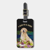 ゴールデンレトリバーのラゲージタグ ラゲッジタグ (正面縦)