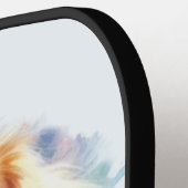 ゴールデンレトリバーの優雅さ：水彩エレガンス ピックルボールラケット (左詳細)