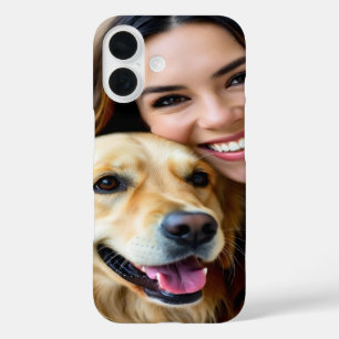 ゴールデンレトリバーの写真をカスタマイズ iPhone 16ケース