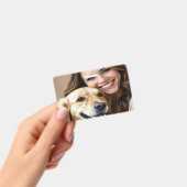 ゴールデンレトリバーの写真を追加してパーソナライズ バッジ (手持ち)