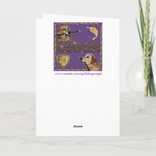 ゴールデンレトリバーの冬の挨拶 シーズンカード (裏面)