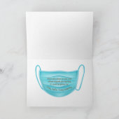 ゴールデンレトリバーの子犬と顔マスク カード (内部)