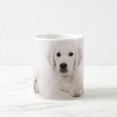 ゴールデンレトリバーの子犬の写真 コーヒーマグカップ (中央)