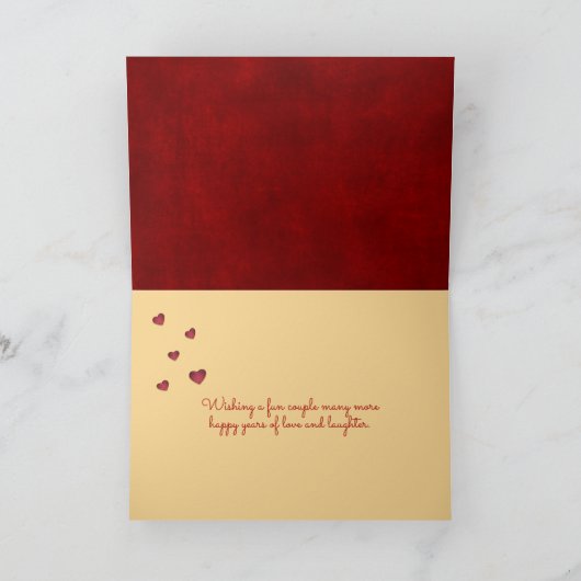 ゴールデンレトリバーの子犬の愛の記念日 カード (内部)