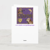 ゴールデンレトリバーの子犬の新年の希望 シーズンカード (裏面)