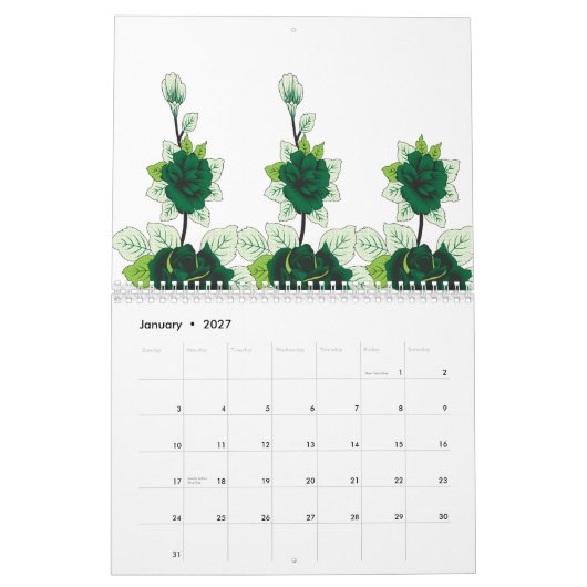 ゴールデンレトリバーの子犬は草の生えた野に座っている カレンダー (1月 2027)