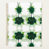 ゴールデンレトリバーの子犬は草の生えた野に座っている プランナー手帳 (正面)