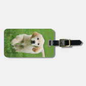 ゴールデンレトリバーの子犬 ラゲッジタグ (正面横)