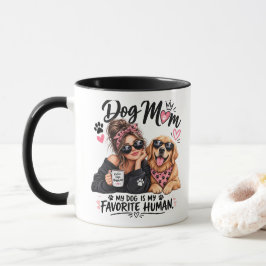 ゴールデンレトリバーの愛犬家ママ コーヒー好き マグカップ