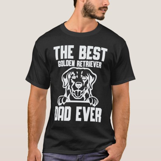 ゴールデンレトリバーの最高のお父さん Tシャツ (正面)