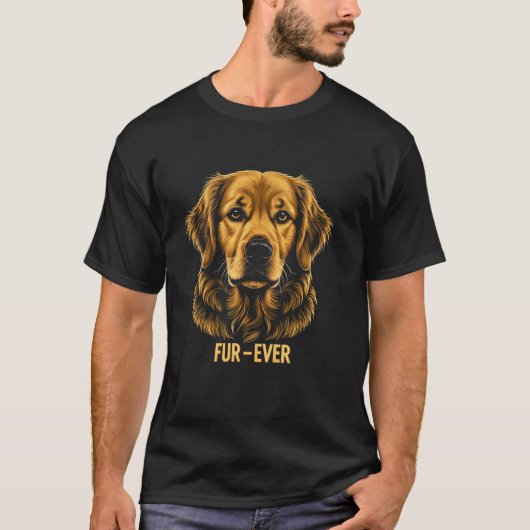 ゴールデンレトリバーの永遠のグラフィック Tシャツ (正面)