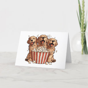ゴールデンレトリバーの犬たち 映画 ポップコーン サンキューカード