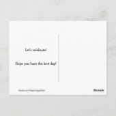 ゴールデンレトリバーの犬と風船の誕生日 ポストカード (裏面)