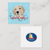 ゴールデンレトリバーの犬のクリスマス フラット ノート カード (正面/裏面)