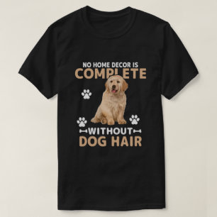 ゴールデンレトリバーの犬の可愛いインテリア雑貨 面白い犬の毛のオブジェ Tシャツ