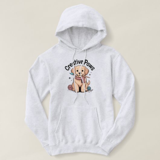 ゴールデンレトリバーの犬の芸術家ペイント Creative Paws パーカ (デザイン正面)
