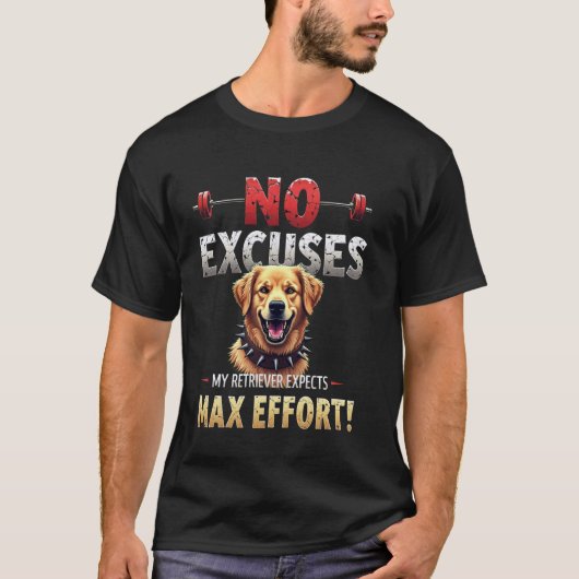 ゴールデンレトリバーの犬好きのための面白いジム Tシャツ (正面)
