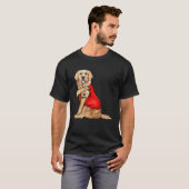 ゴールデンレトリバーの犬 母を愛するタトゥー Tシャツ (正面フル)