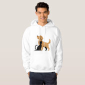 ゴールデンレトリバーの犬、Tシャツ パーカ (正面フル)