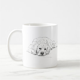 ゴールデンレトリバーの眠り コーヒーマグ, 犬好きへのギフト コーヒーマグカップ