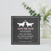 ゴールデンレトリバーの結婚式 Save the Date セーブザデート (スタンド正面)