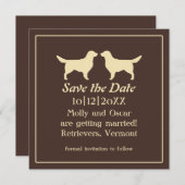 ゴールデンレトリバーの結婚式 Save the Date セーブザデート (正面/裏面)