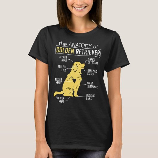 ゴールデンレトリバーの解剖学 Tシャツ (正面)