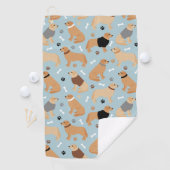 ゴールデンレトリバーの骨と前足 ゴルフタオル (インサイチュ)