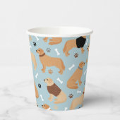 ゴールデンレトリバーの骨と前足 紙コップ (左)