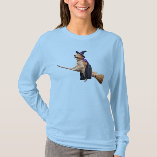 ゴールデンレトリバーの魔女 Tシャツ (正面)