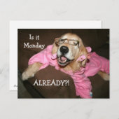 ゴールデンレトリバーはもう月曜日だ ポストカード (正面/裏面)