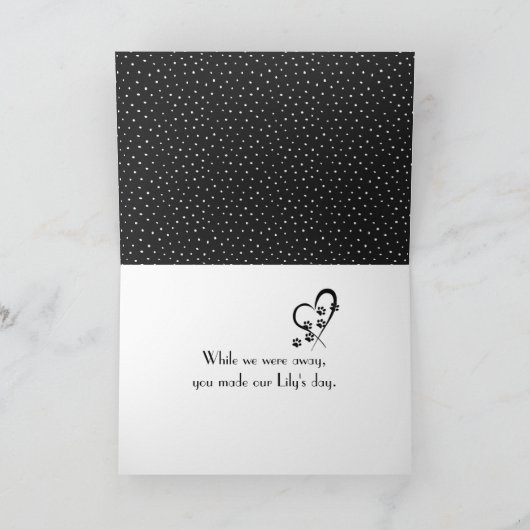 ゴールデンレトリバーはペット座りありがとう サンキューカード (内部)