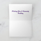 ゴールデンレトリバーは天国の誕生日カードを持つ カード (内部)