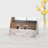 ゴールデンレトリバーアップマザーズデイカード カード (黄色い花)