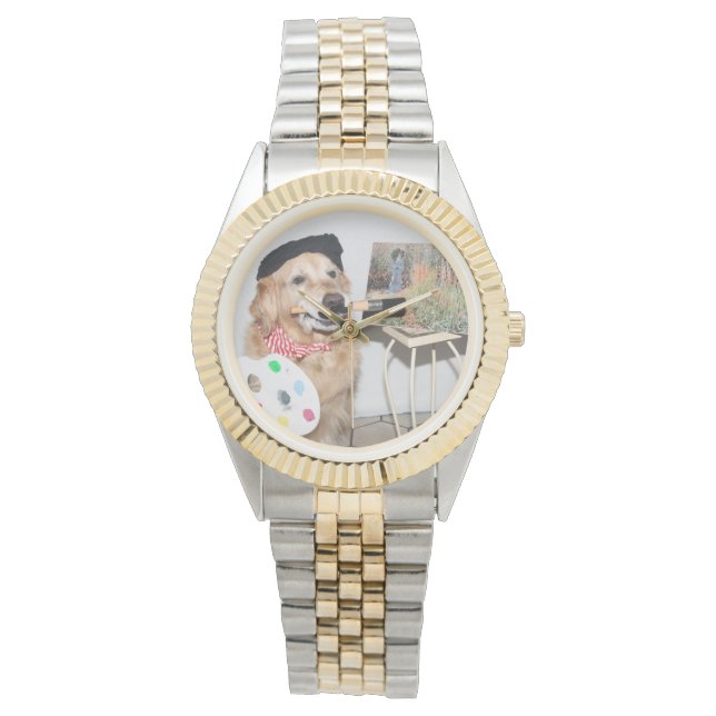 ゴールデンレトリバーアーティスト 腕時計 (正面)