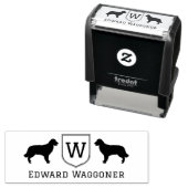 ゴールデンレトリバーイニシャルモノグラムクレスト名#1 セルフインキングスタンプ (インサイチュ)
